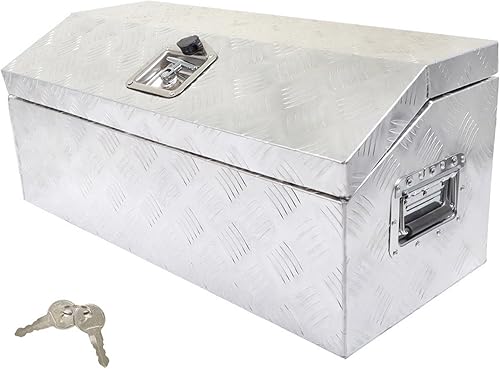 Caja de herramientas de aluminio para remolque de 30 unidades, caja de cofre de camioneta, caja de herramientas de almacenamiento, organizador de