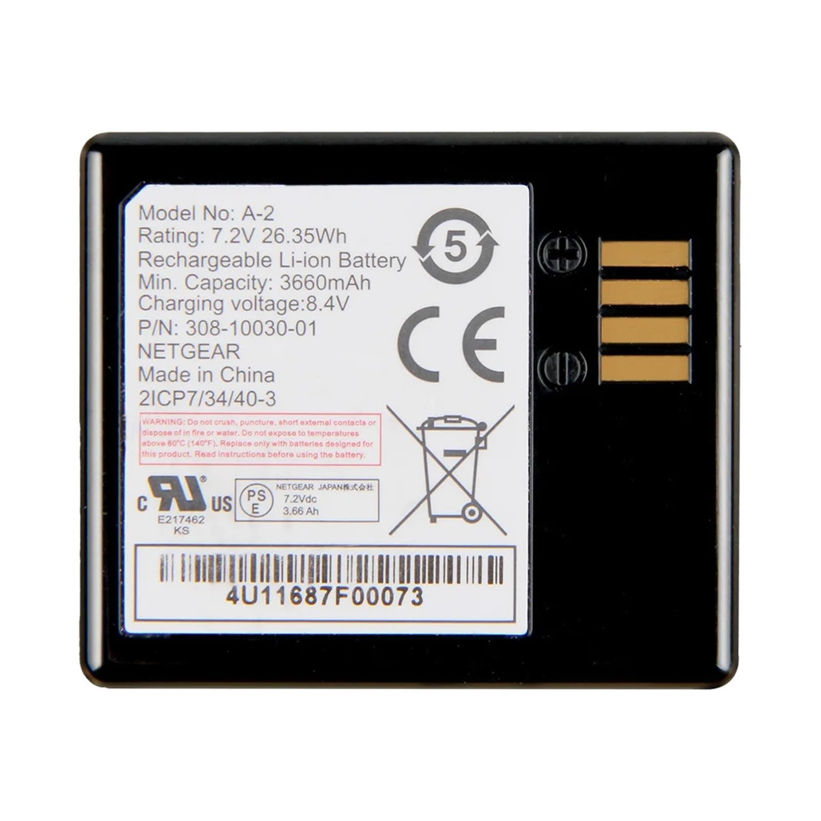 Batterie de remplacement, piles rechargeables 3660 mAh