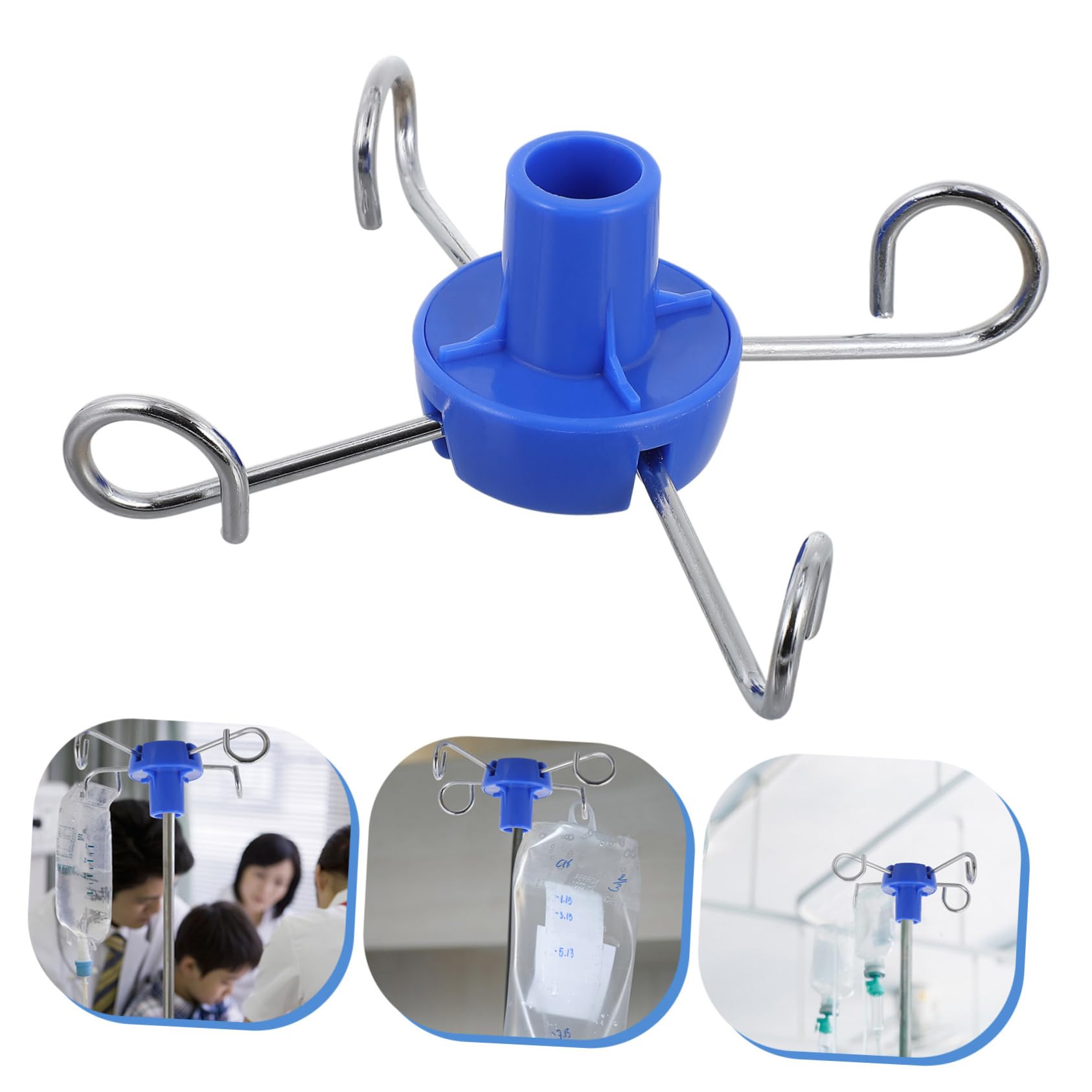 Infusionsständerhaken aus Edelstahl und Kunststoff Leichter Vertikaler Haken für Infusionsständer Flexibel und Robust für Persönlichen und Medizinischen Gebrauch