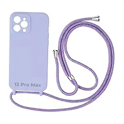 Case Capa Capinha Facility Com Cordão Alça Para iPhone 12 Pro Max (Lilas)