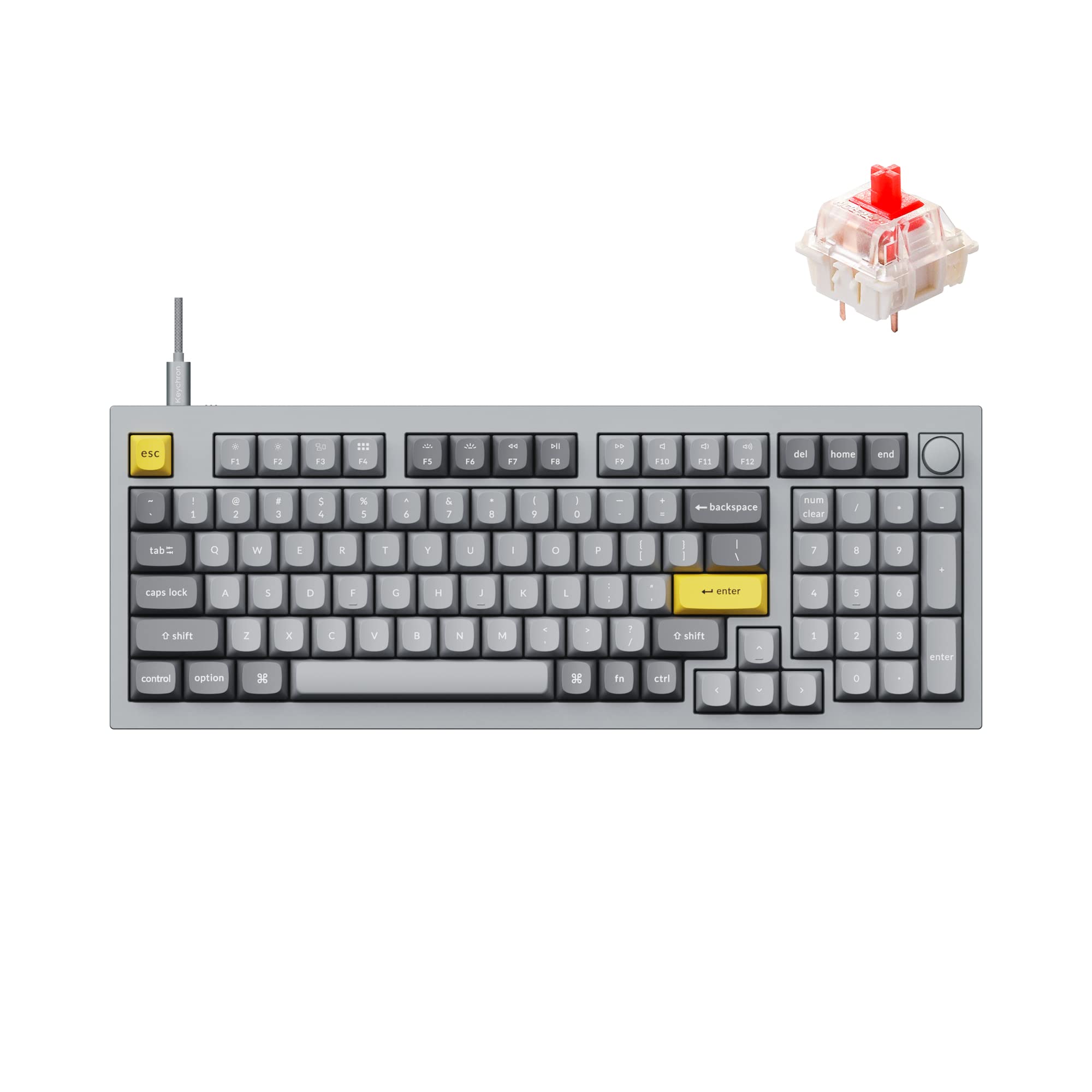 Amazon | Keychron Q5 有線カスタムメカニカルキーボードノブ 