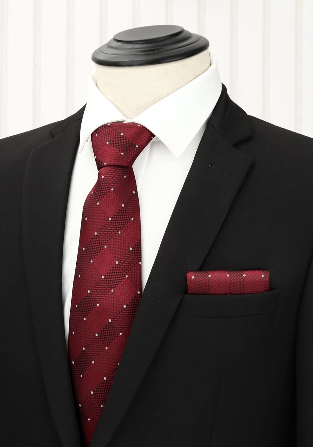 HISDERN Mens Ties Set Collection Tie and Pocket Square Lot 3 Pcs Formal Business Neckties present Box Wedding Necktie - Image 2