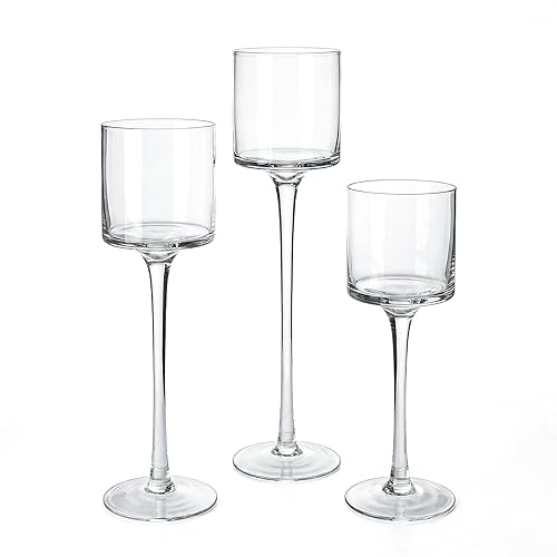 Royal Imports Glass Candleholder Flower Vase, Floating & Pillar Candle