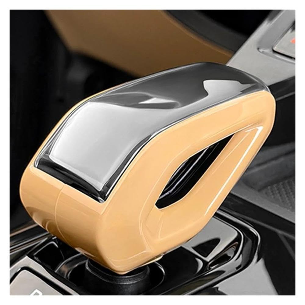 HYASDBWE for Geely for Cityray for Okavango for Starray for Atlas FX11 2023-2024 Car Shift Knob Protective Shell Gear Cover Accesorios Gear Shifter Parts(Beige)