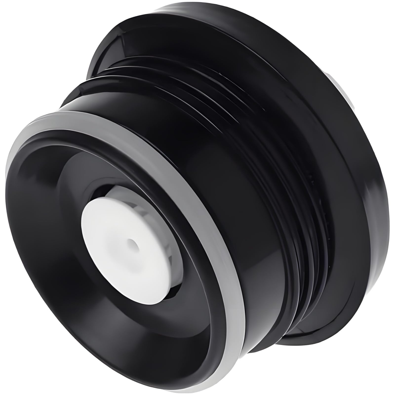 1 tappo per borraccia in acciaio inox da 5,2 cm, coperchio isolante universale per thermos e bottiglie sportive, nero (isolamento sottovuoto, lavabile in lavastoviglie)