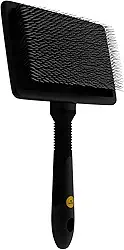 Yoeyang Rasqueadeira Reta Grande Pinos Firmes Premium Propetz para Animais de Pelagem Longa ou Média - Preta - Groomers