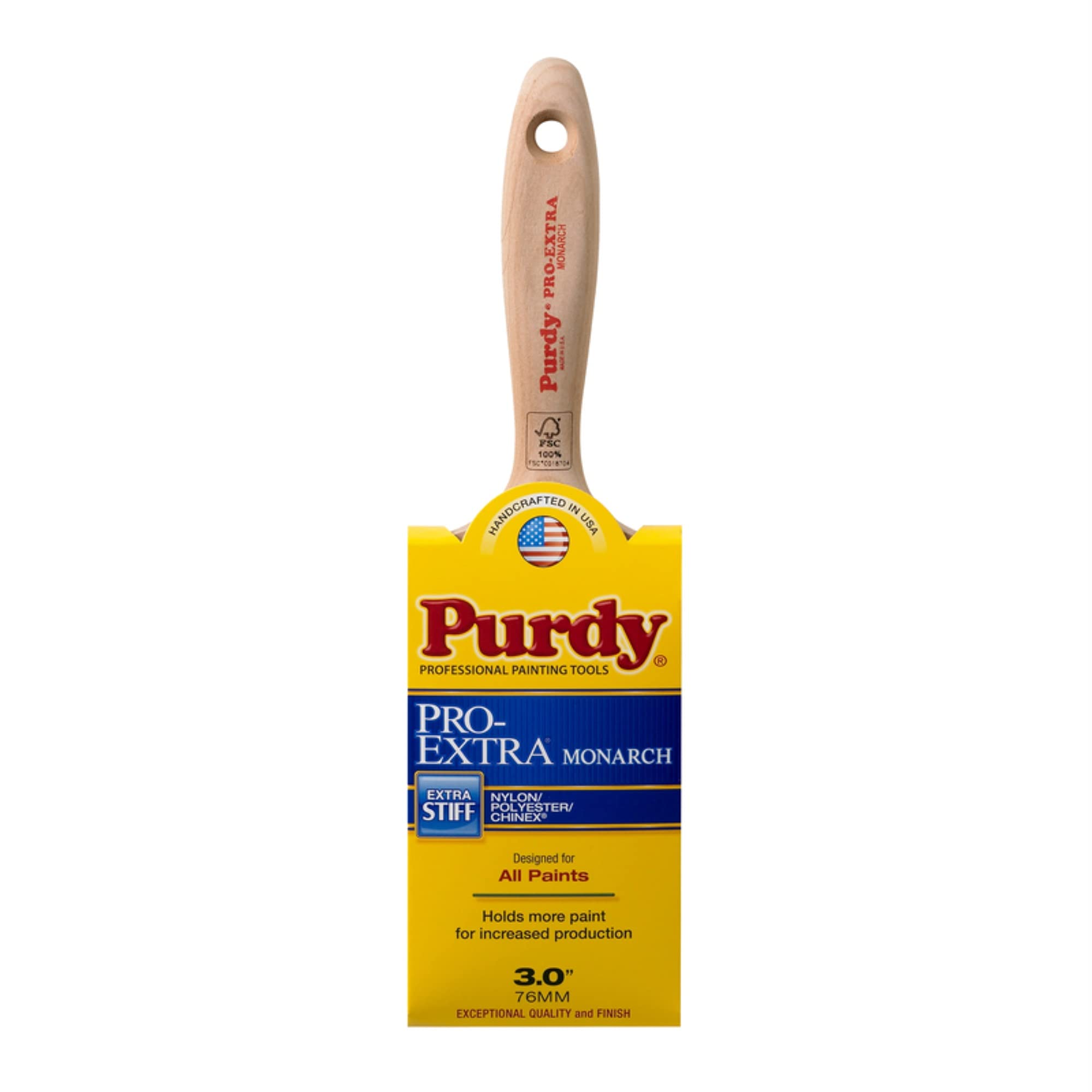 Purdy 144234730 Pro-Extra Monarch płaski pędzel do krawędzi, 7,6 cm