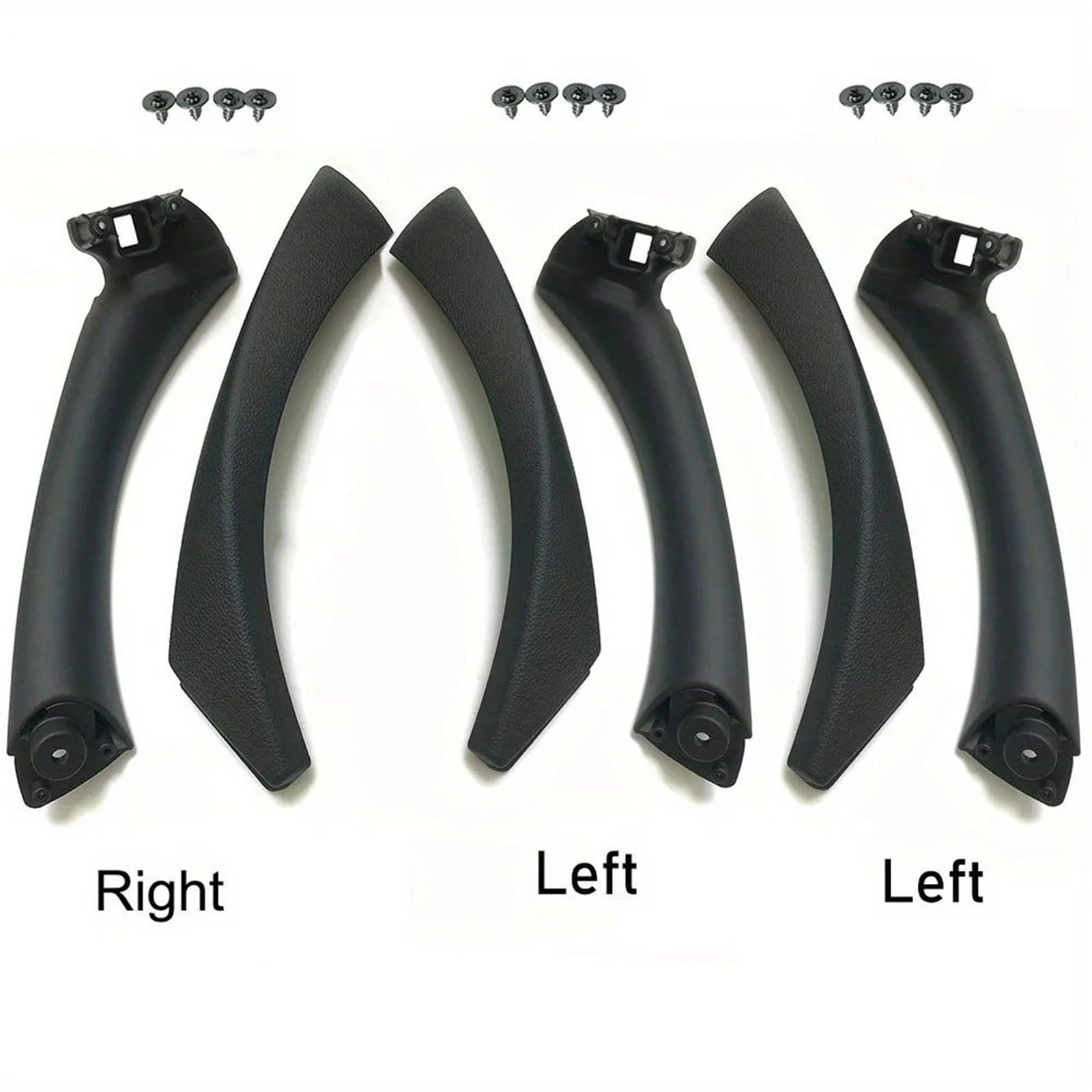 Interno auto maniglia porta Per BMW Serie 3 316 318 320 325 328 330 E90 E91 E92 2005-2012 Maniglia Interna Di Ricambio Per Porta(LHD Black 6pcs)
