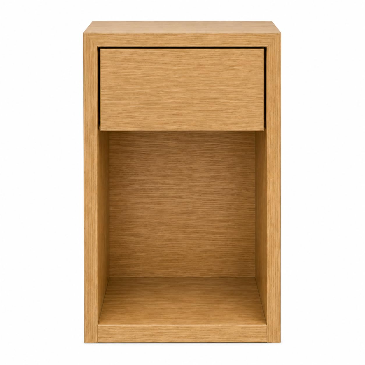 2-in-1 Bedside Table, Natural Oak Finish | Wall-Mounted & Freestanding, Prelam HDHMR-image-43