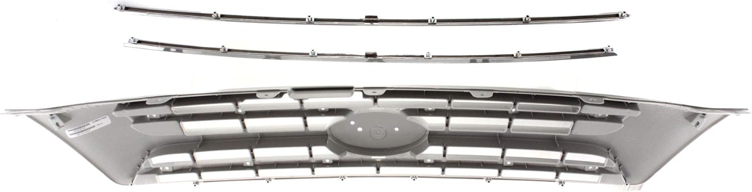 Garage-Pro Grille Assembly for KIA Sedona 2006-2010 Upper Silver with Chrome Insert Molding with Sport Pkg