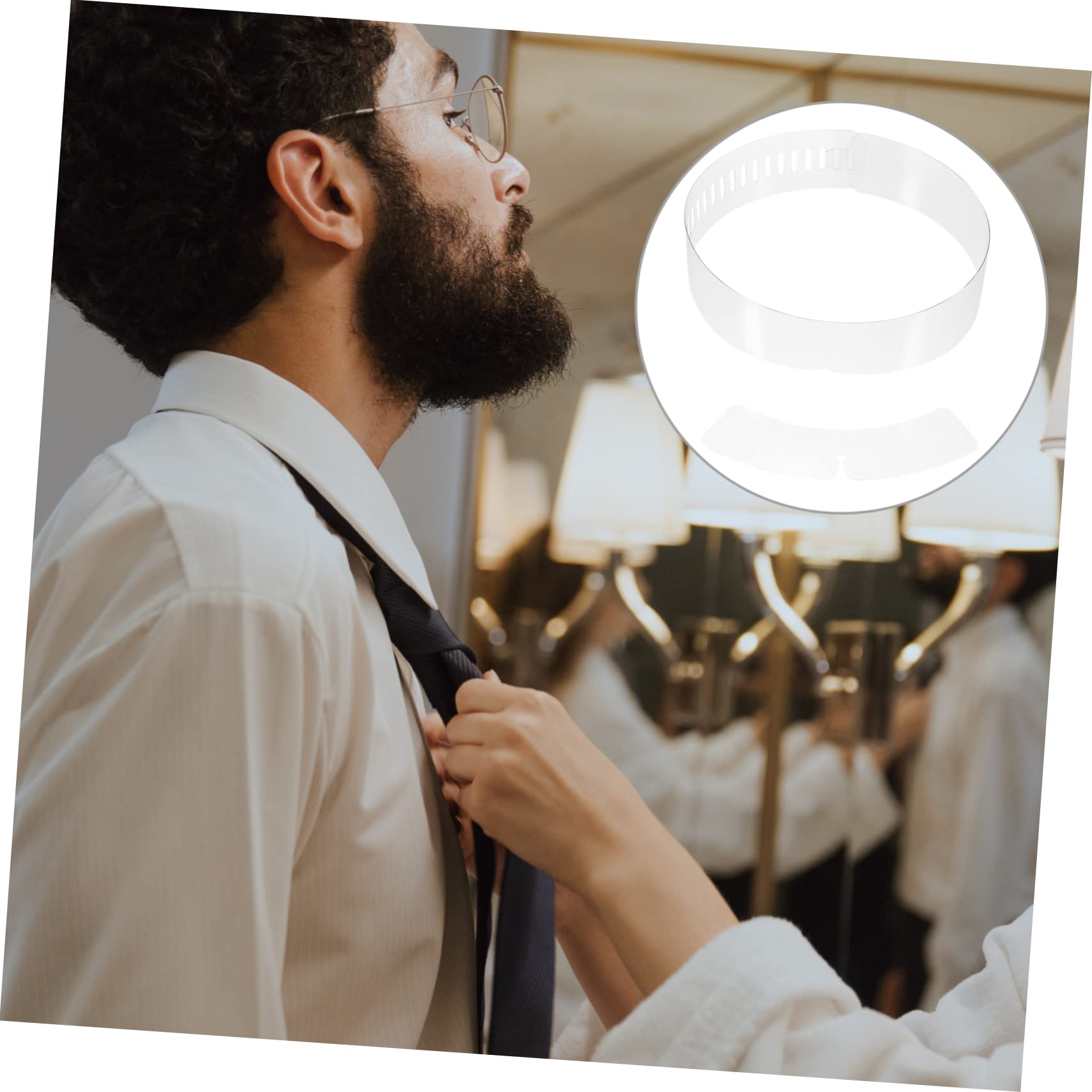 Tiras de Cuello para Camisa Transparentes Tiras de Fijación Prácticas y Duraderas Accesorio Plástico para Camisas y Blusas Uso Fácil para Hombres y Mujeres 200 Piezas 100