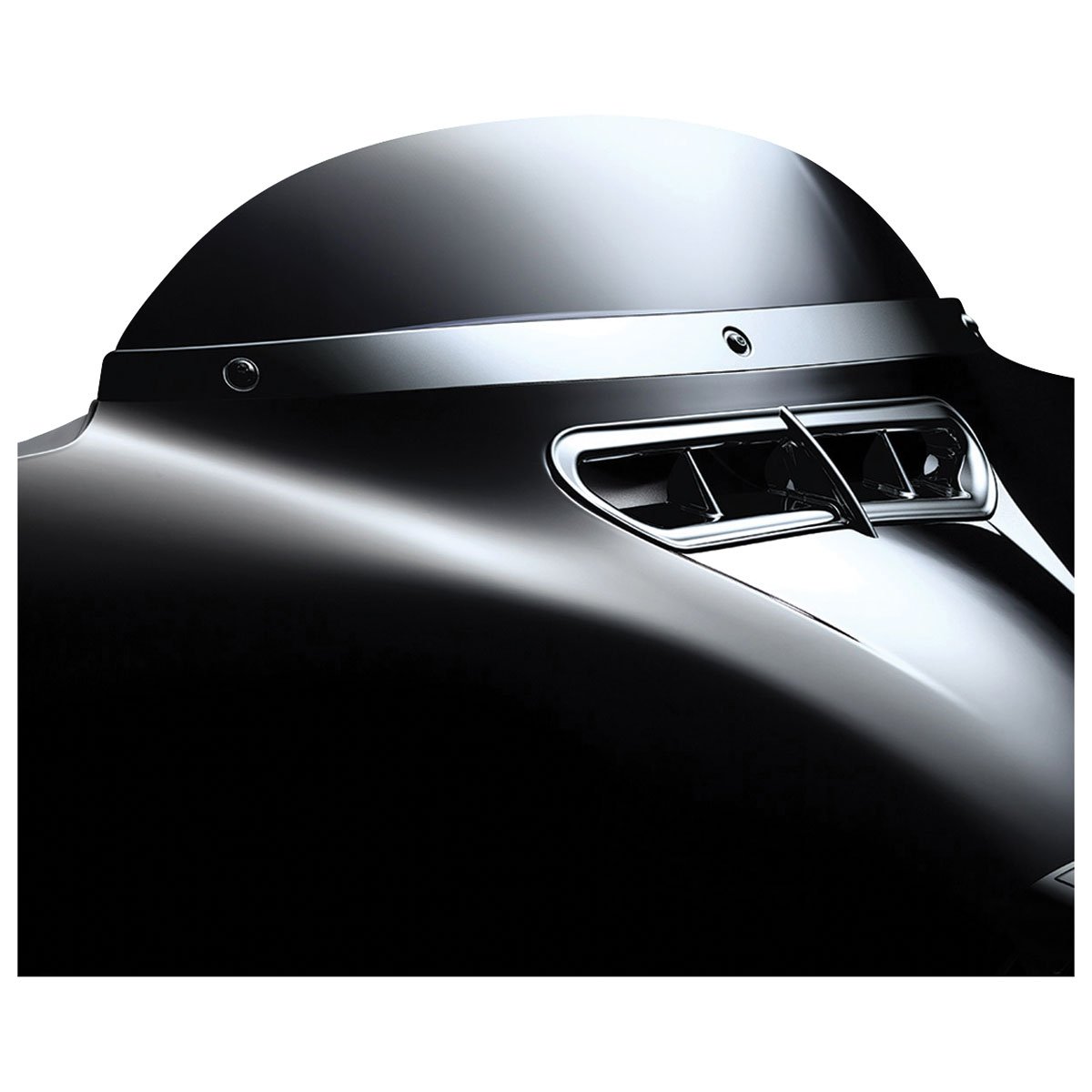 Kuryakyn 1389 Motorcycle Accessory: Smooth Windshield Trim for 2014-19 Harley-Davidson Motorcycles, Gloss Black