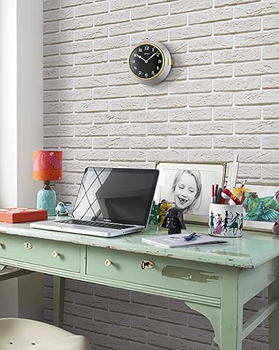 Miniatura 3 de Seiko QXA761SLH Heritage Design Reloj de pared de aluminio, negro, 8 x 8.74 pulgadas