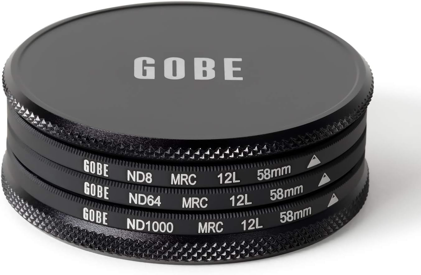 Gobe 58mm ND8, ND64, ND1000 Lens Filter Kit (1Peak)