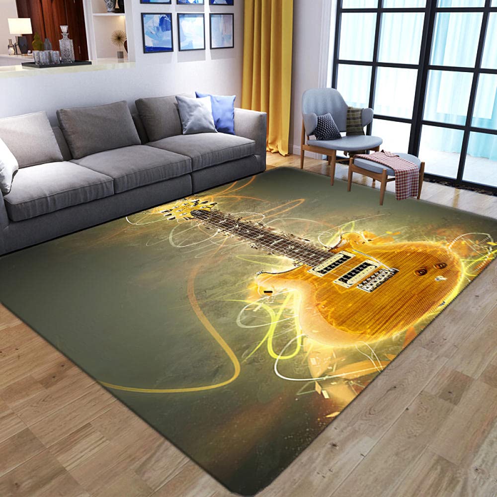 3D salon dywan świecące gitara instrument muzyczny antypoślizgowe maty podłogowe dzieci maty dla raczkowania korytarz maty maty nocne wystrój domu