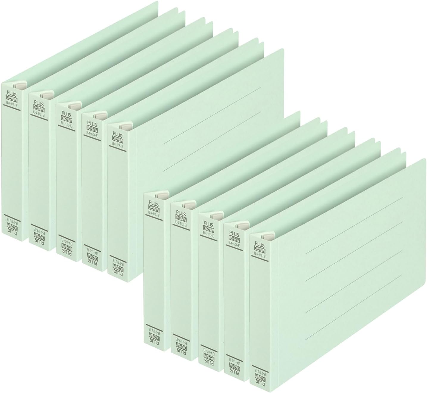 Plus Flat File, Resin Jig, Thick Binding, 300, Uniform Bills, Blue, 10 Books, NO.062NW, 76-035 x 10