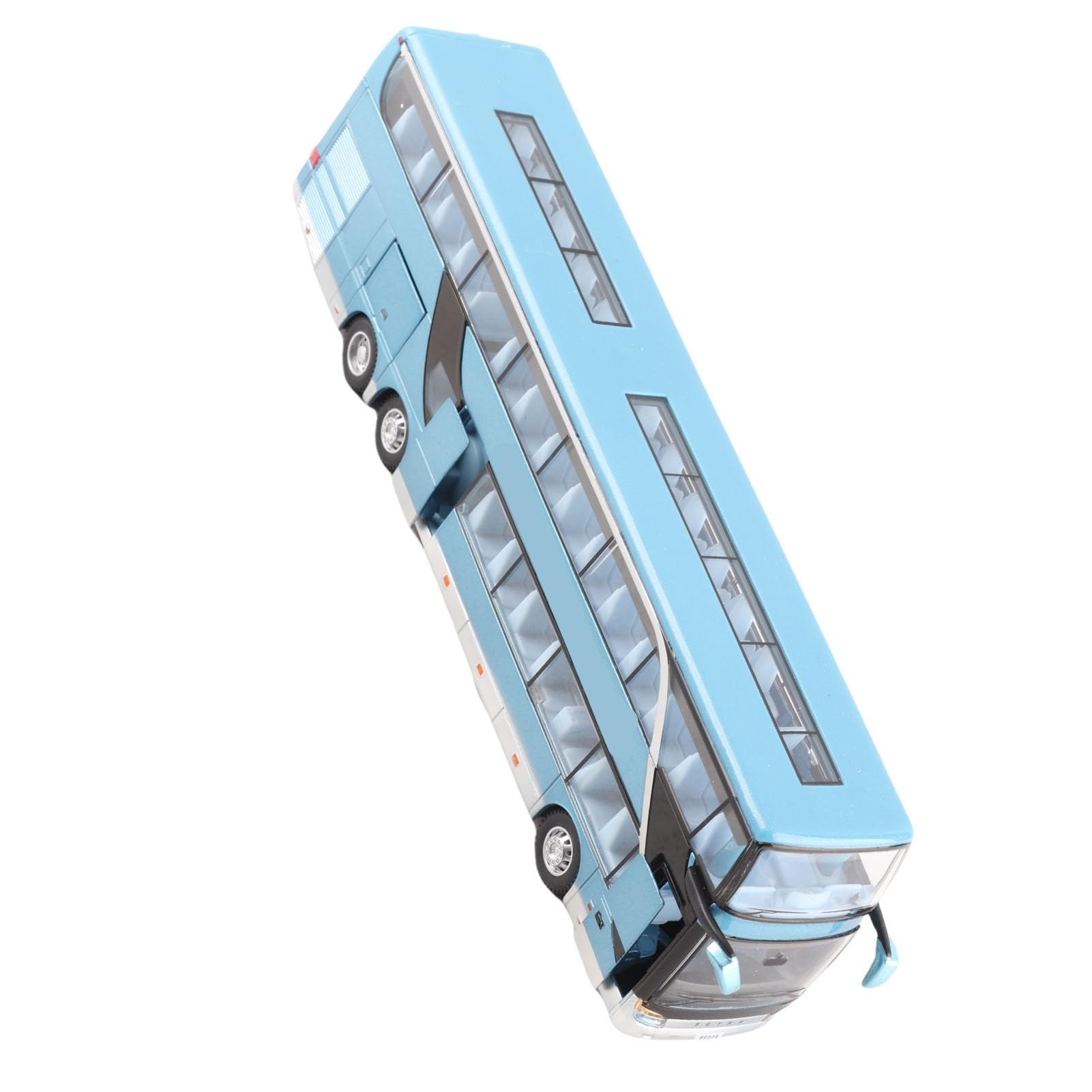 Elektrisches Doppeldecker-Bus-Modellspielzeug aus Legierung mit LED-Lichtmusik Als Geschenk für, Sturzsicheres Kinderauto-Modellspielzeug für Geburtstage und Festivals (Blue)