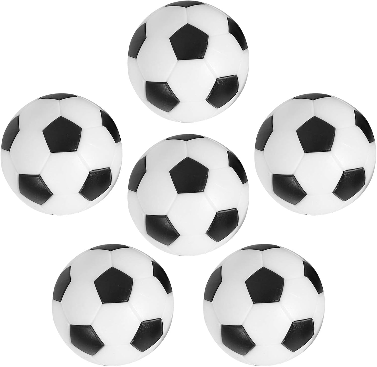Cenei 6 UNIDS PequeñA Bola de Mesa Estilo FúTbol FutbolíN Mesa de PláStico Duro Juego de Bola Contraparte Juguete para NiñOs