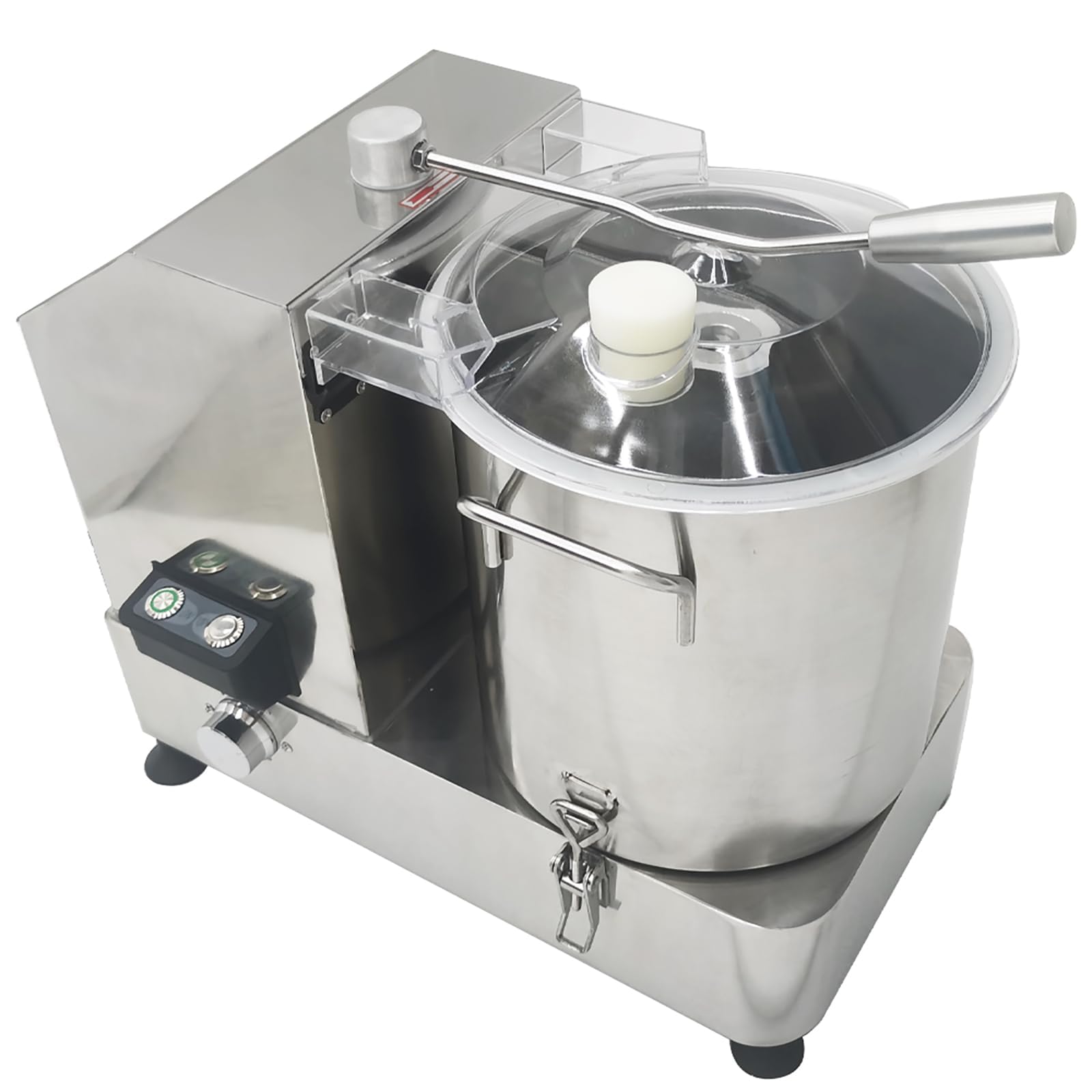Trituradora de alimentos para carne y verduras de 110 V, 12 L, picadora de alimentos de velocidad ajustable de 2000 W con ventana transparente visible, picadora eléctrica comercial de acero