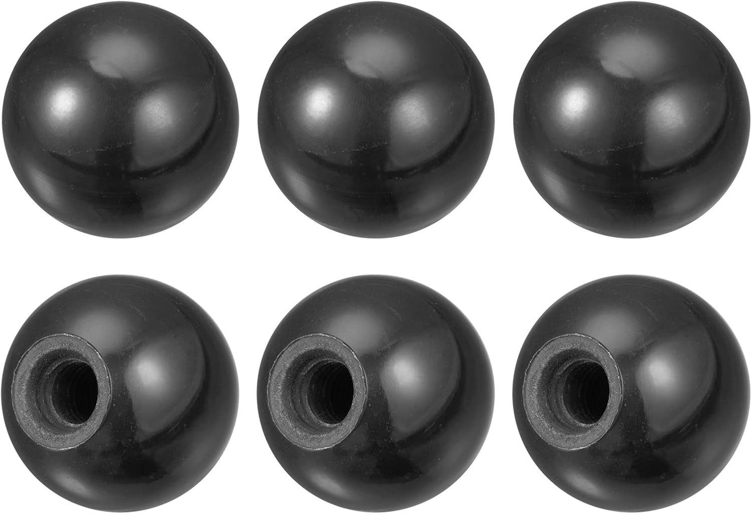 uxcell 6Pcs Threaded Ball Knobs, M10 Female Thread
