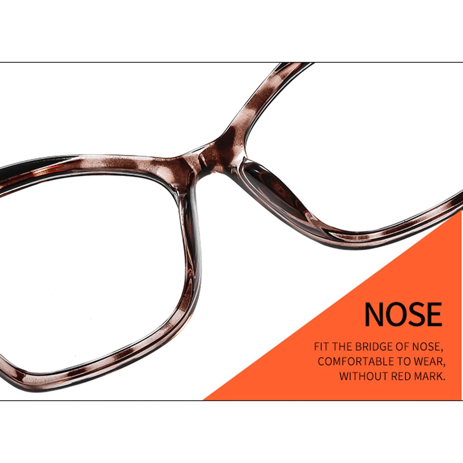 Monturas de Gafas Anteojos Grandes sin Receta | Gafas for computadora PC Lentes Gafas de lectura con almohadillas nasales integradas(C1 Leopard)