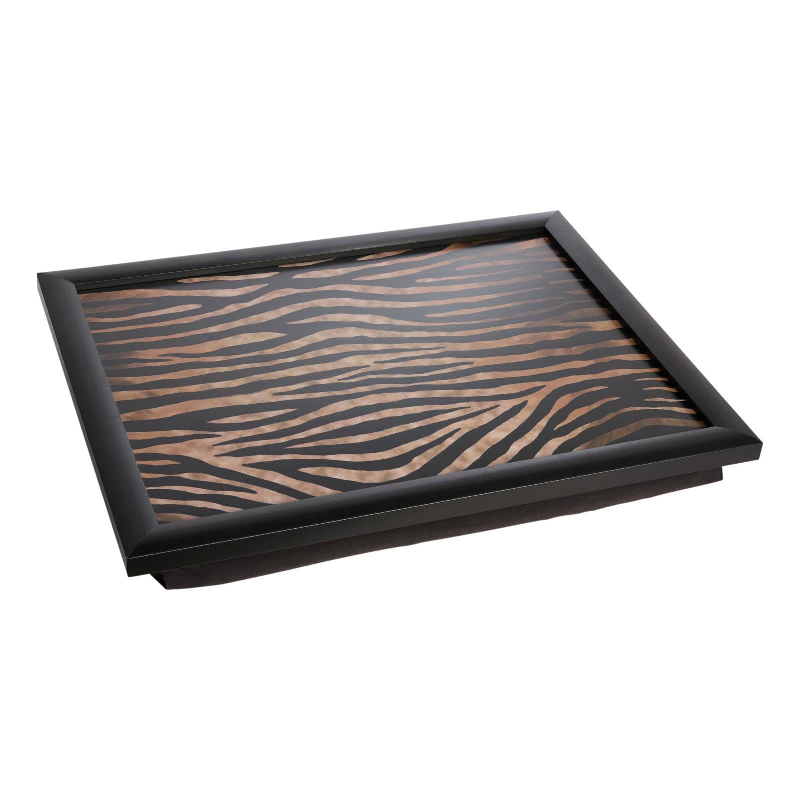 OHS Lap Trays with Bean Bag Cushion Large Lap Tray, Zebra Natural/Black