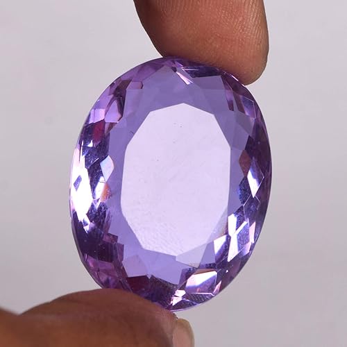 Miniatura 3 de GEMHUB Cuentas de piedras preciosas sueltas de 65.50 quilates. Amatista violeta brasileña forma ovalada amatista violeta, amatista violeta suelta