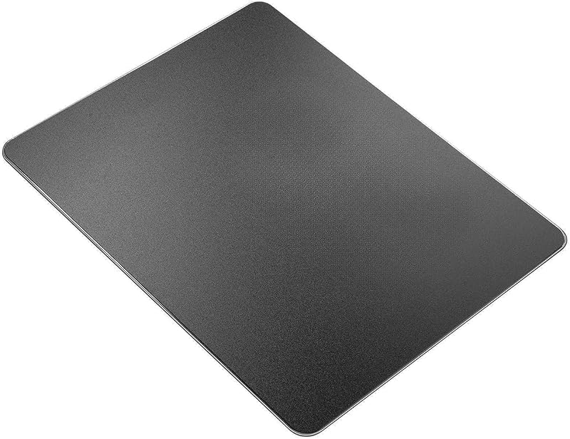 Alfombrilla para ratón Vaydeer de aluminio y metal duro, transparente, moderna, suave, mágica, ultra delgada, diseño de doble lado, alfombrilla para ratón, impermeable, rápida y precisa, compatible con controles para juegos y oficina, negra, 9,05 x 7,08 pulgadas