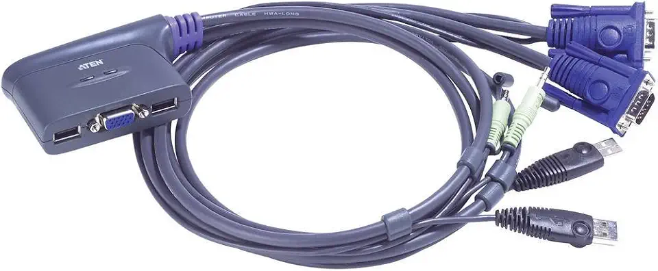 ATEN 2-Port USB VGA/Audio Cable KVM Switch