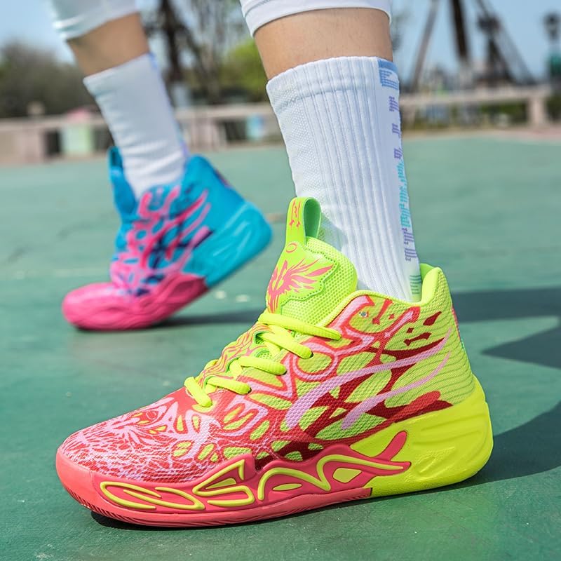 Basketball Shoes for Womens Mens Colorful Volleyball Fashion High Top Breathable Lightweight Grip Indoor Outdoor Sport Sneakers for Unisex - Image 6