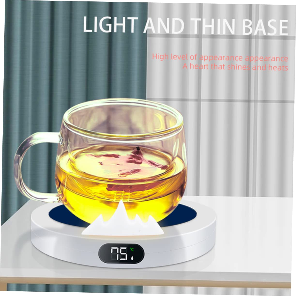 STOBAZA Metal Mug Warmers Heated Mug for Coffee Desk Cup Warmer Heating Coaster Warm Coaster for Cup