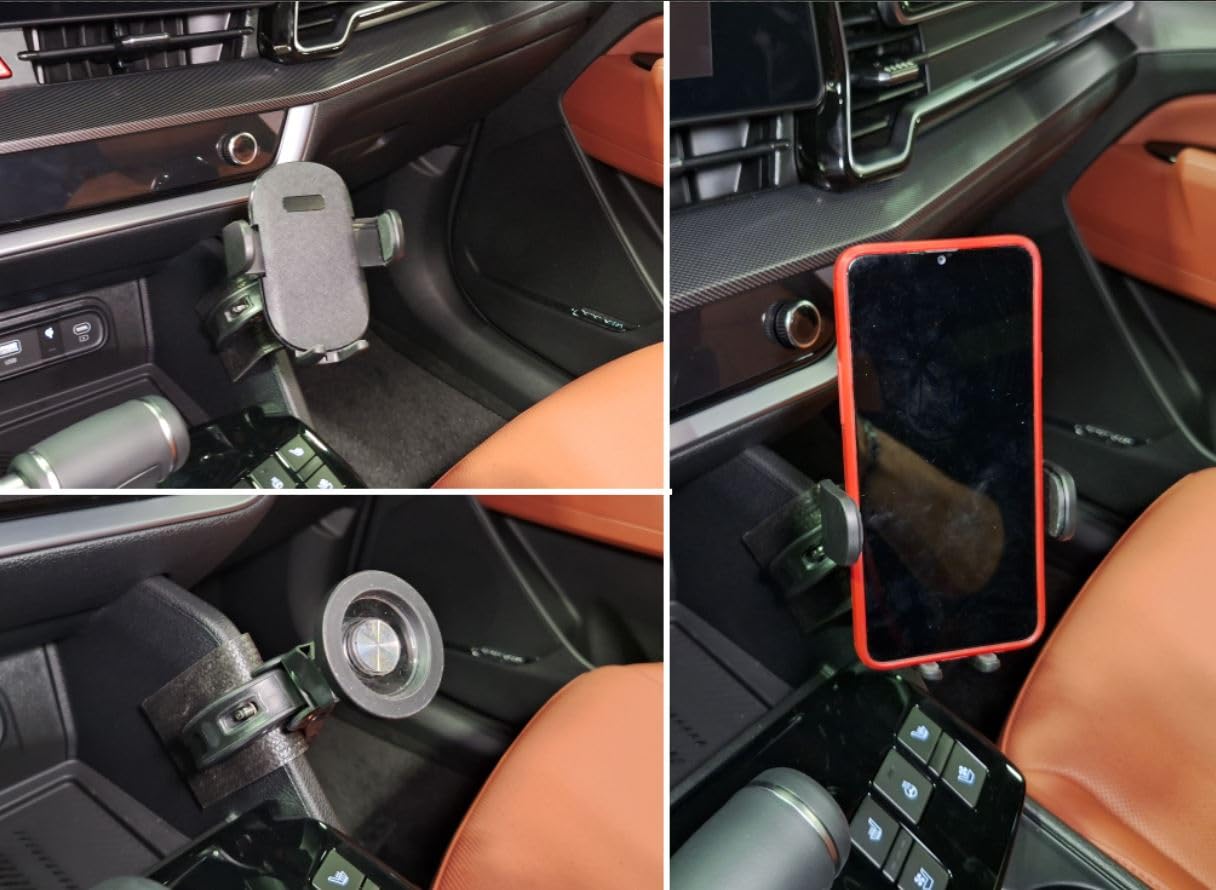 Phone Mount for Kia Sportage 2022-2025 Dashboard | Magnetic or Compatible with magsafe (1 Press Release Cradle Clamp)