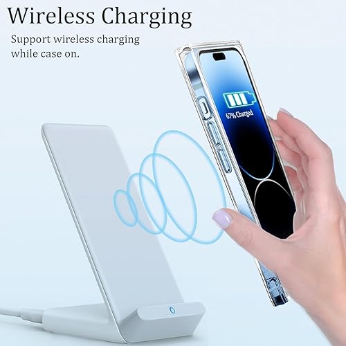 Miniatura 4 de iDLike Funda cuadrada compatible con iPhone 15 Pro de 6.1 pulgadas, funda transparente con esquinas cuadradas reforzadas para iPhone, funda