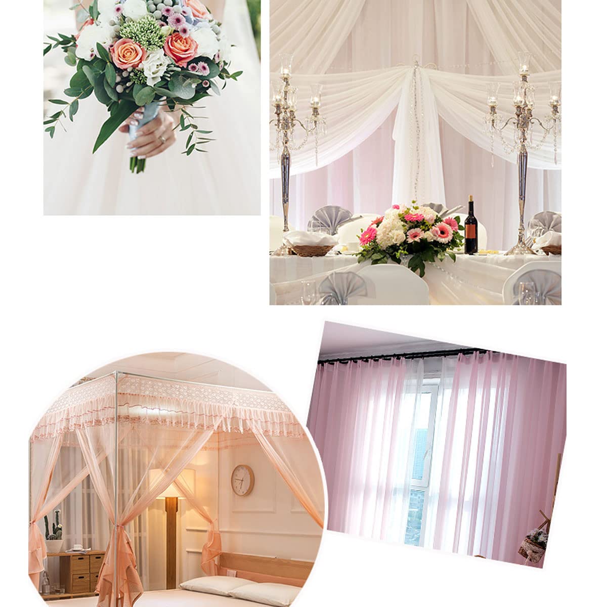 Tulle tessuto organza rete per la decorazione della casa e la produzione di abbigliamento, versatile materiale leggero per artigianato, costumi ed eventi