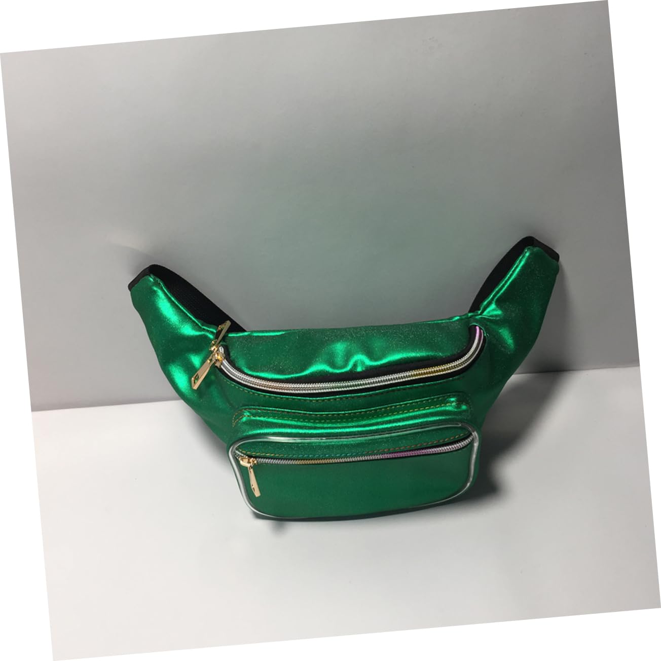 Holibanna Riñonera Holográfica Para Correr y Senderismo Bolsa De Cintura Brillante Verde