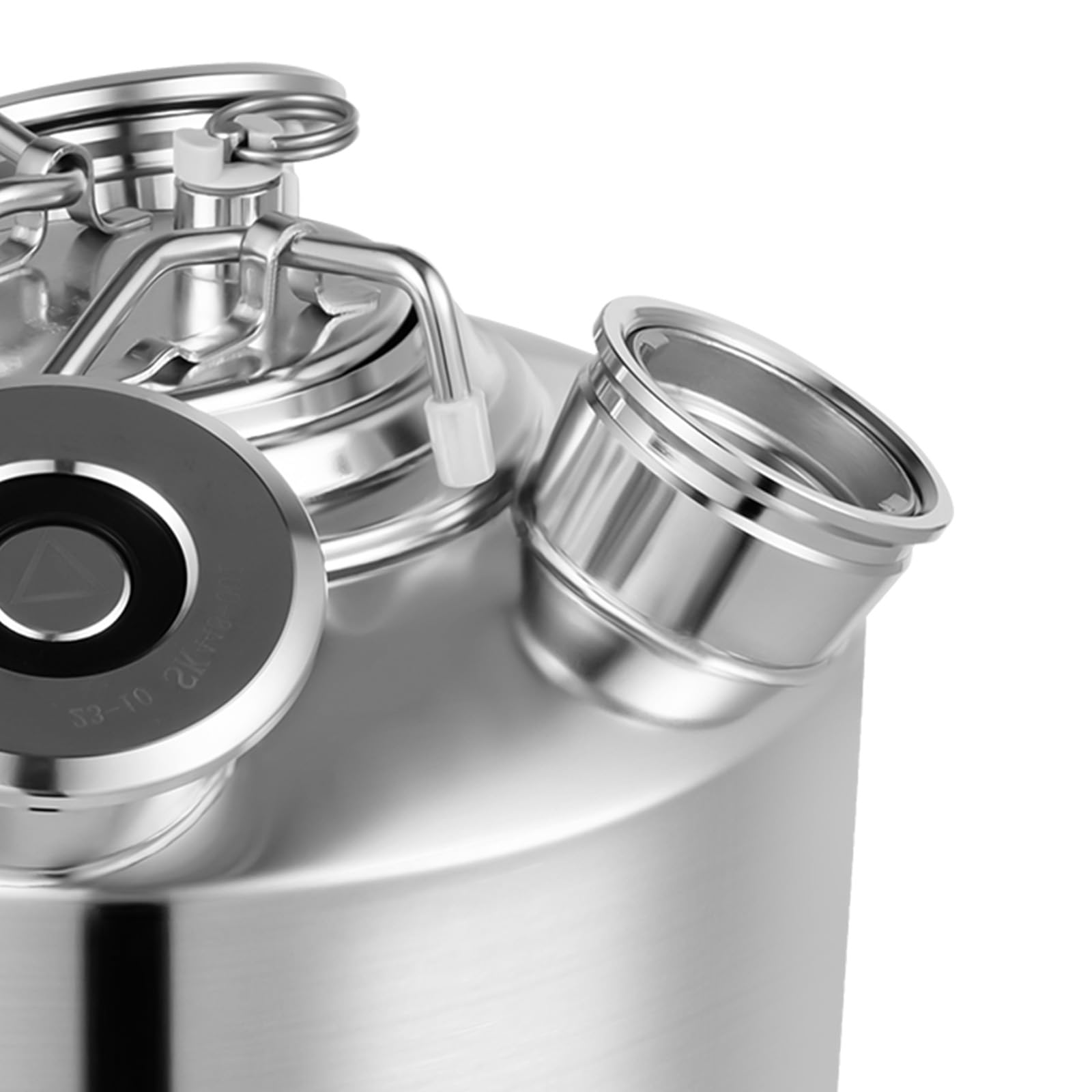 Botte di Pulizia in Acciaio Inox 10L, Contenitore per Pulizia della Birra, 3 Teste Dispositivo di Pulizia della Birra per Lance di Tipo A e S, Contenitore Birra per Pulizia Lattine Birra