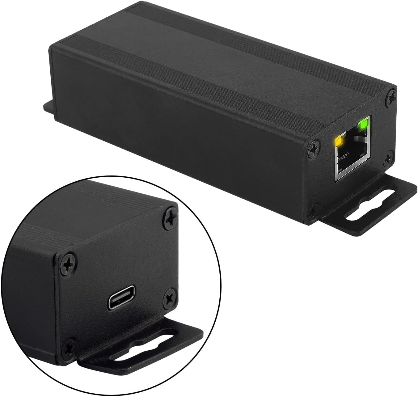 Injecteur PoE Gigabit 90 W, 802.3af/at/bt PoE+ + adaptateur standard non PoE vers PoE, Plug & Play, extension de signal de 100 mètres pour la sécurité/les applications audio commerciales/IoT