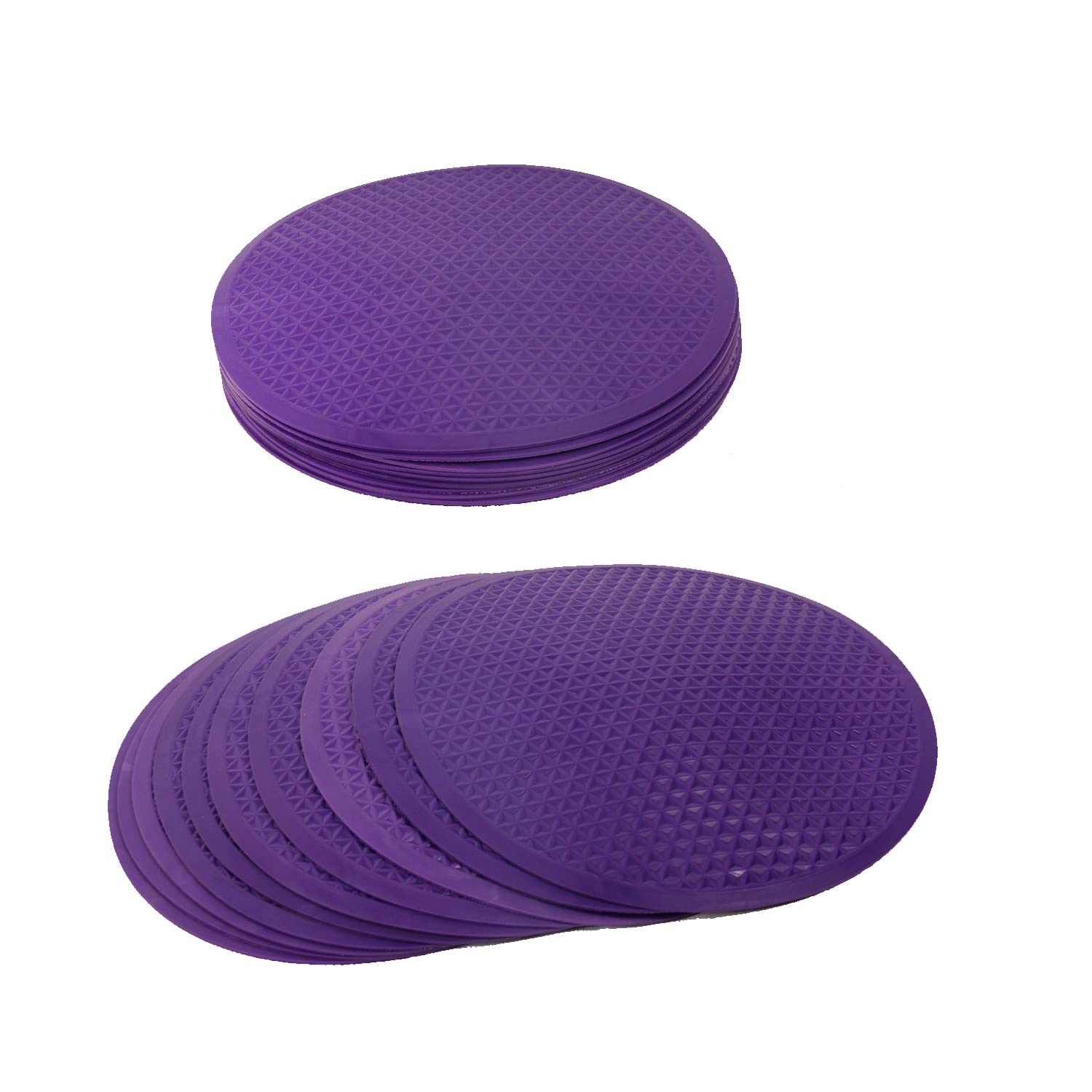 GISCO Spot Markers 9.5 Inch, Non Slip Rubber Agility Markers, Flat Markers for Soccer, Basketball, Sports Speed Agility Training and Drills | Pack of 10 (Purple)-image-6