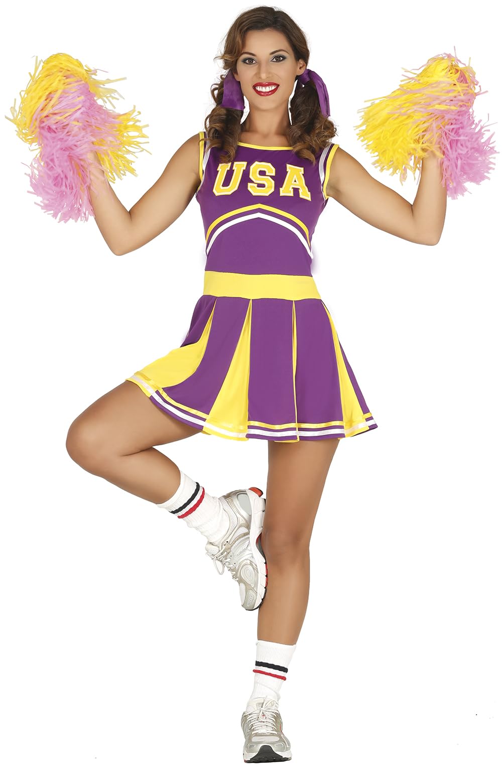 FIESTAS GUIRCA Cheerleader Fancy Dress Costume Adult Women Size 10-12