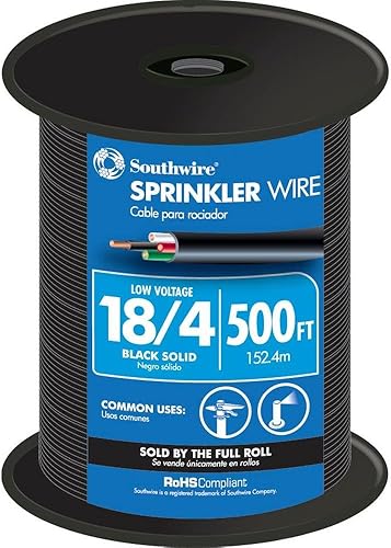 Southwire 49276945 - Cable para sistema de rociadores funerarios UL de cobre sólido negro de 184 de 500 pies