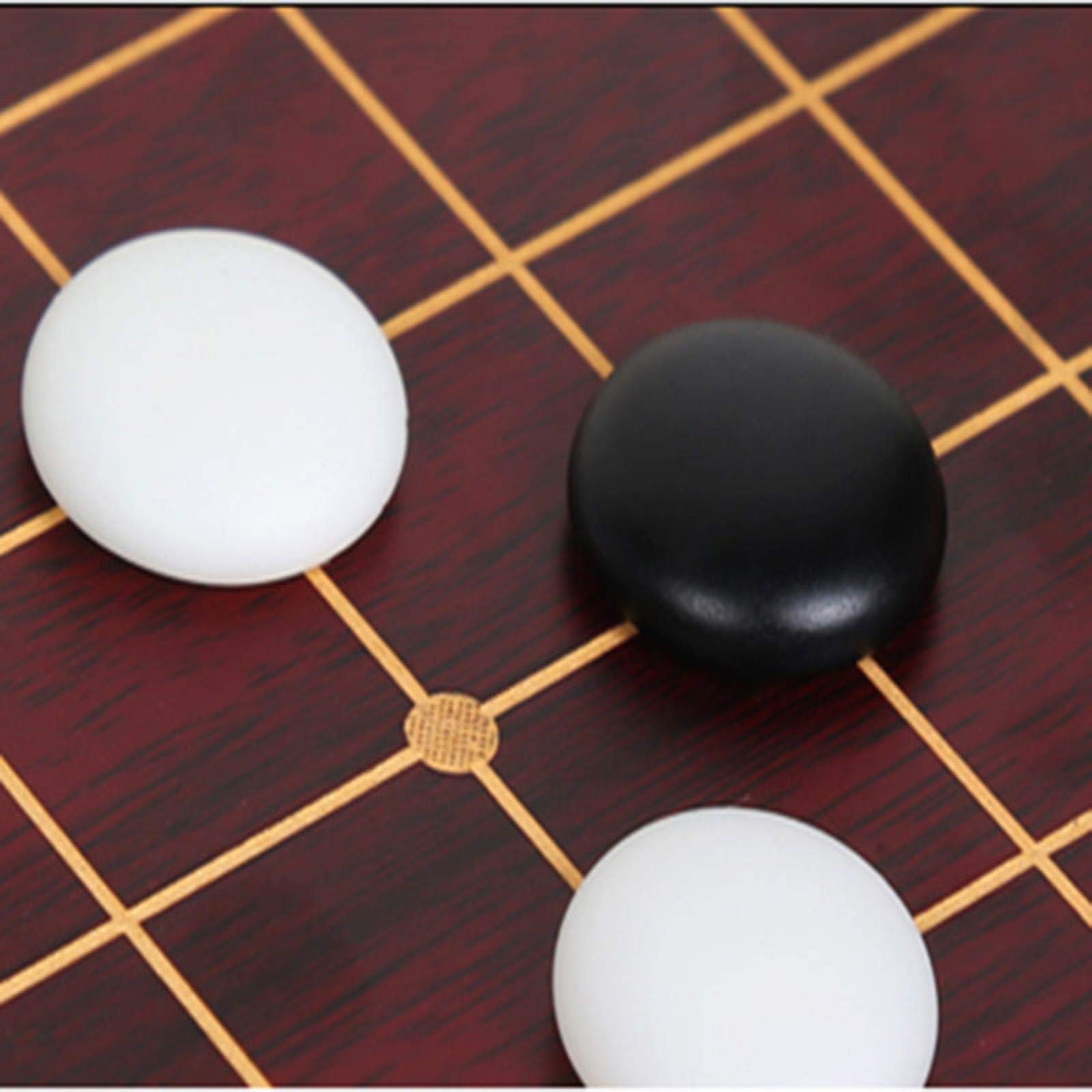 allforyou BSTFamly Wooden Pieghevole Pieghevole Go Chess 19 Strada Scacchiera 47 * 45 * 2cm Checkboard Vecchio Gioco di Go Weiqi Board per Il Checker Pezzo da 22mm GB06