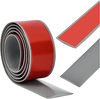 1m x 4cm Laminate Flooring Threshold Transition Strip, Door StripThreshold Bars, Floor Joining Strip, Self Adhesive PVC Vinyl Flooring Edge Trim, Tile to Laminate Transition Strip(Grey)