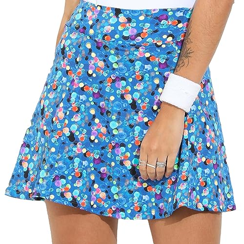 Dona Jo Ultimate Women's Active Performance Dri Fit Skirt - A-line Tennis and Golf Skort w/Shorts & Pockets for Sports