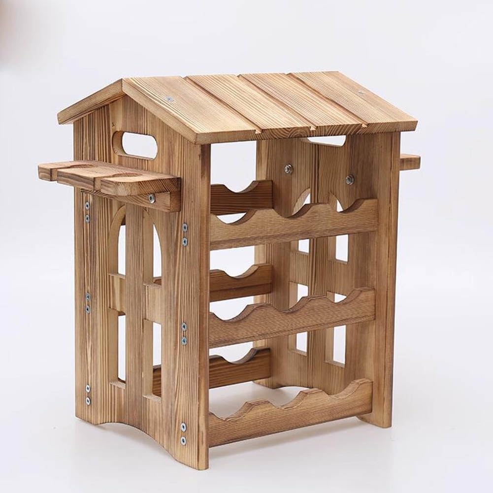 Questo portabottiglie in Legno, Organizer da banco autoportante con 9 Bottiglie, è Ideale per la Cucina, Il Bar o i mobili di casa. Montaggio Fai-da-Te, scaffale per Vini per Gli Amanti del