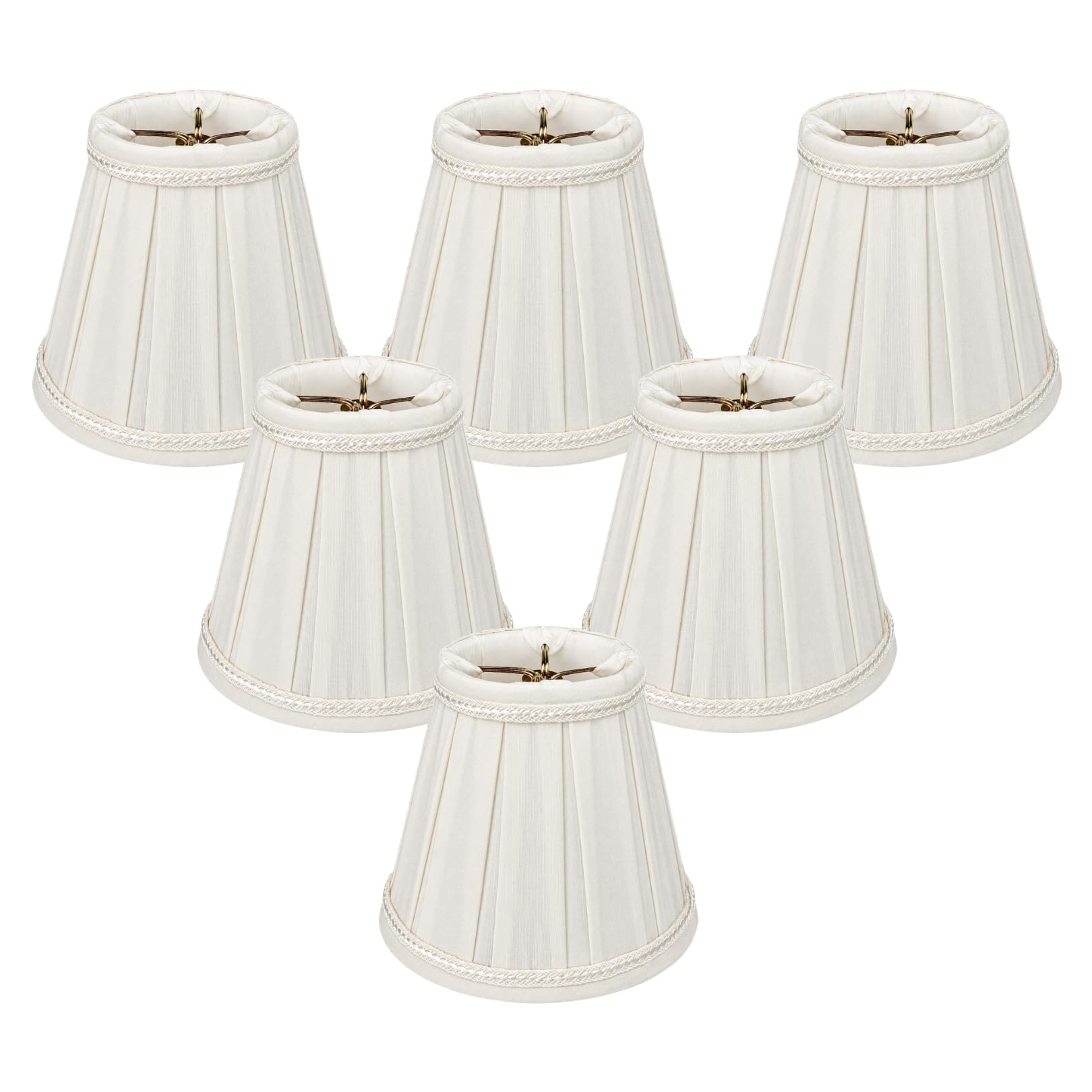 Abat-jour lustre blanc 3x5x4.5 pouces Royal Designs Empire lot de 6 suspension