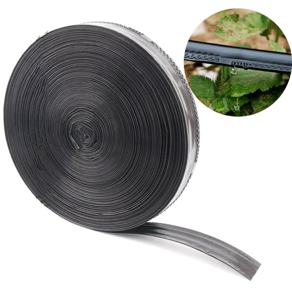 Tubo per irrigazione a goccia, Tubo gocciolante for irrigazione piatto a labirinto a lama singola Dimensioni multiple(2X50meters (2X164ft))