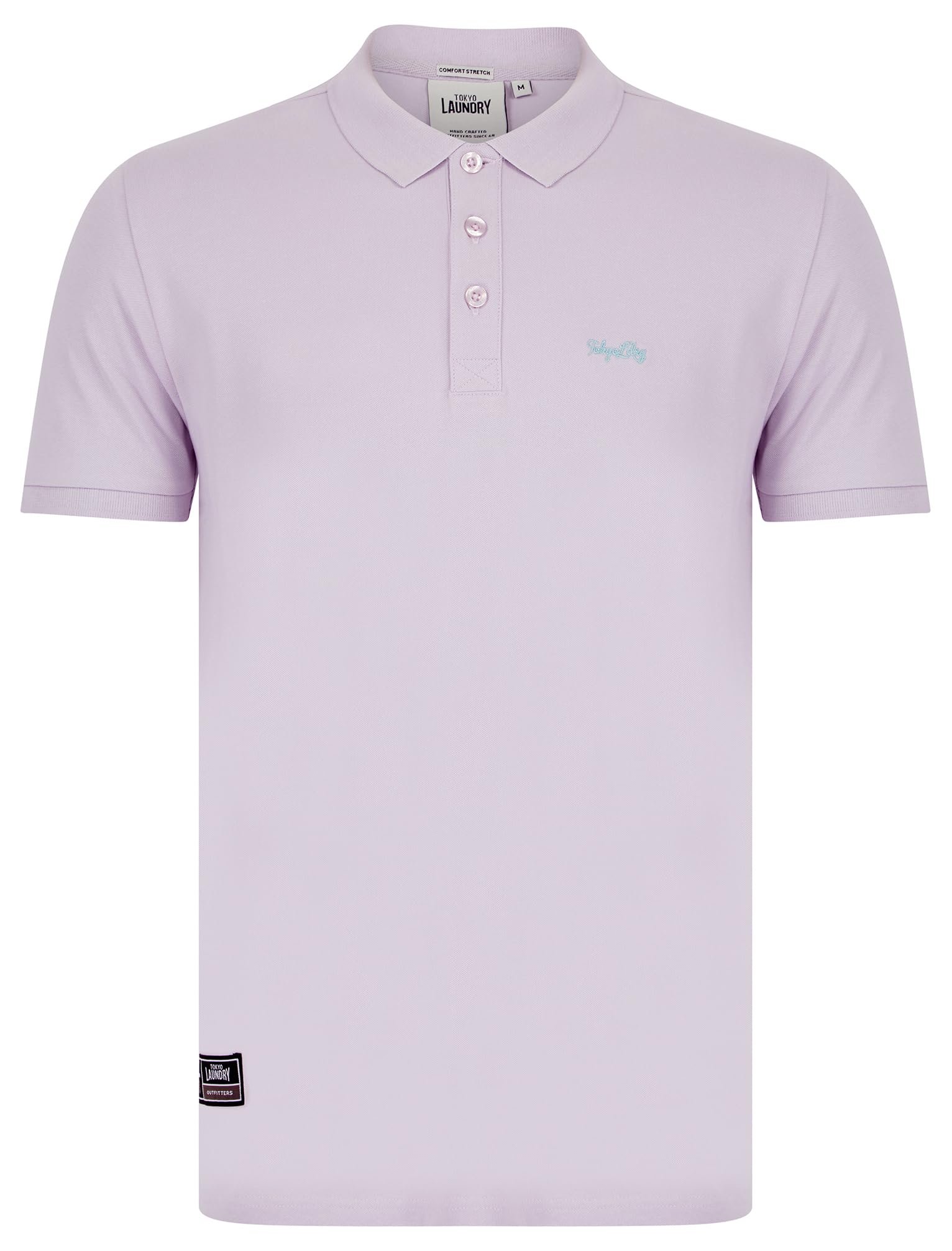 Tokyo Laundry Mortimer 2 Signature Cotton Pique Polo Shirt in Lilac XL