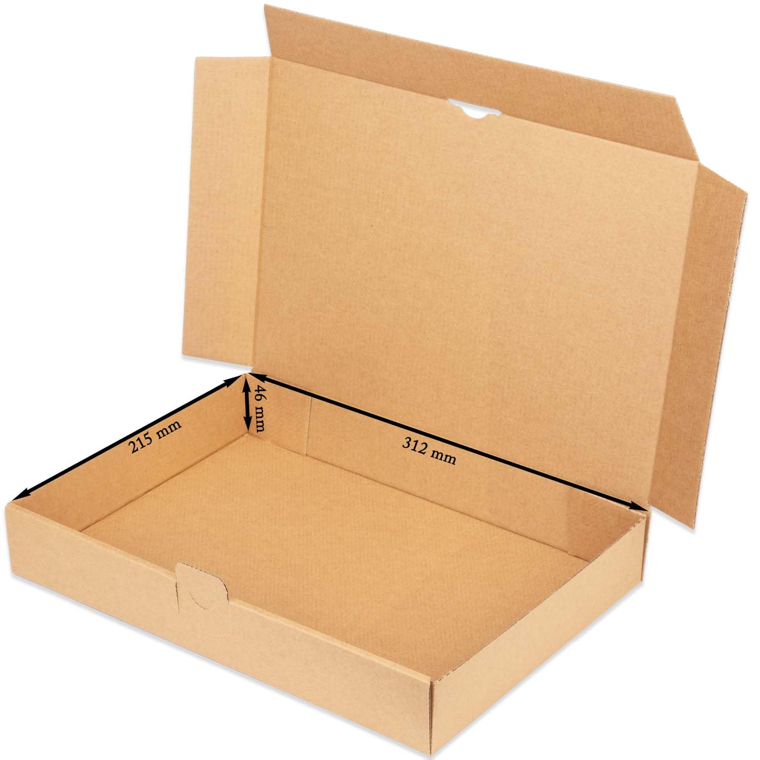 Maxibriefkartons 320 x 225 x 50 mm MB-4 braun Maxibrief Karton Faltschachtel stabil Versandkarton für Post DHL Versand DIN A4 Warensendung Büchersendung Versandschachtel (1000 Stück)