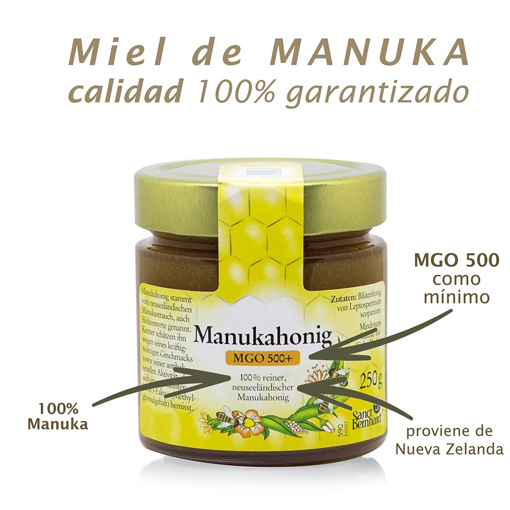 Miel de Manuka MGO 500+ de Nueva Zelanda 250gr