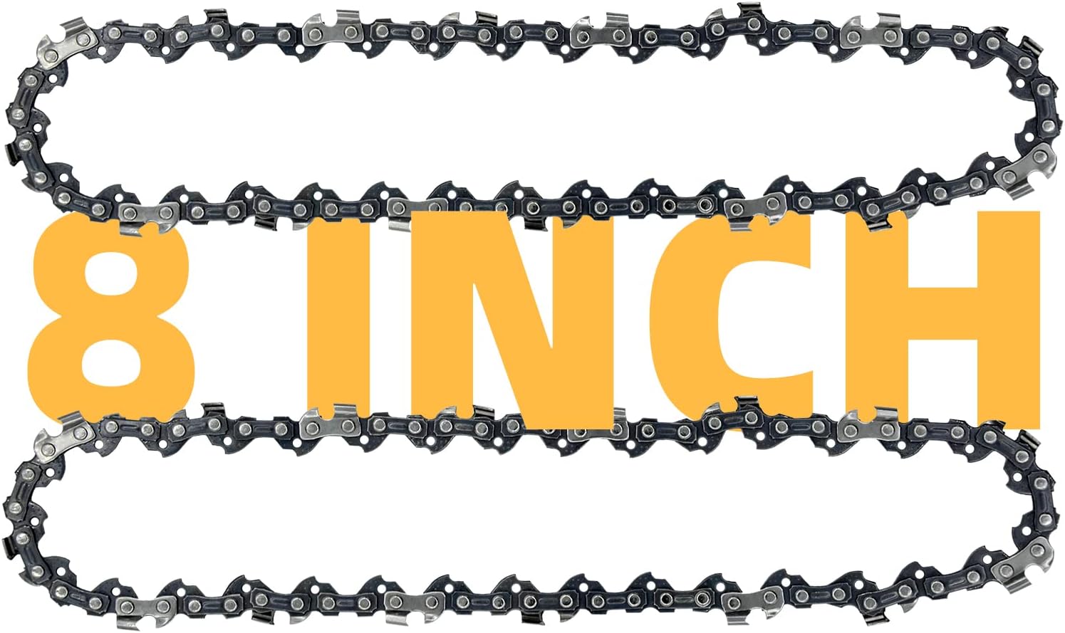 8 Inch Chainsaw Chain 3/8" LP Pitch .050" Gauge 33 Drive Links, 8 Inch Replacement Pole Saw Chains Compatible for Sun Joe SWJ800E SWJ806E, Chicago, Portland 62896, Greenworks, Oregon S33-2 Pack